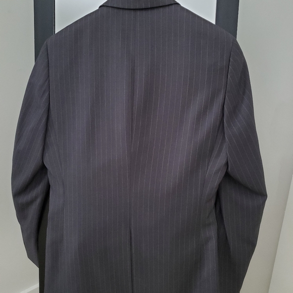 Men's Grey Pin Striped Single Breasted Suit - Picture 4 of 4